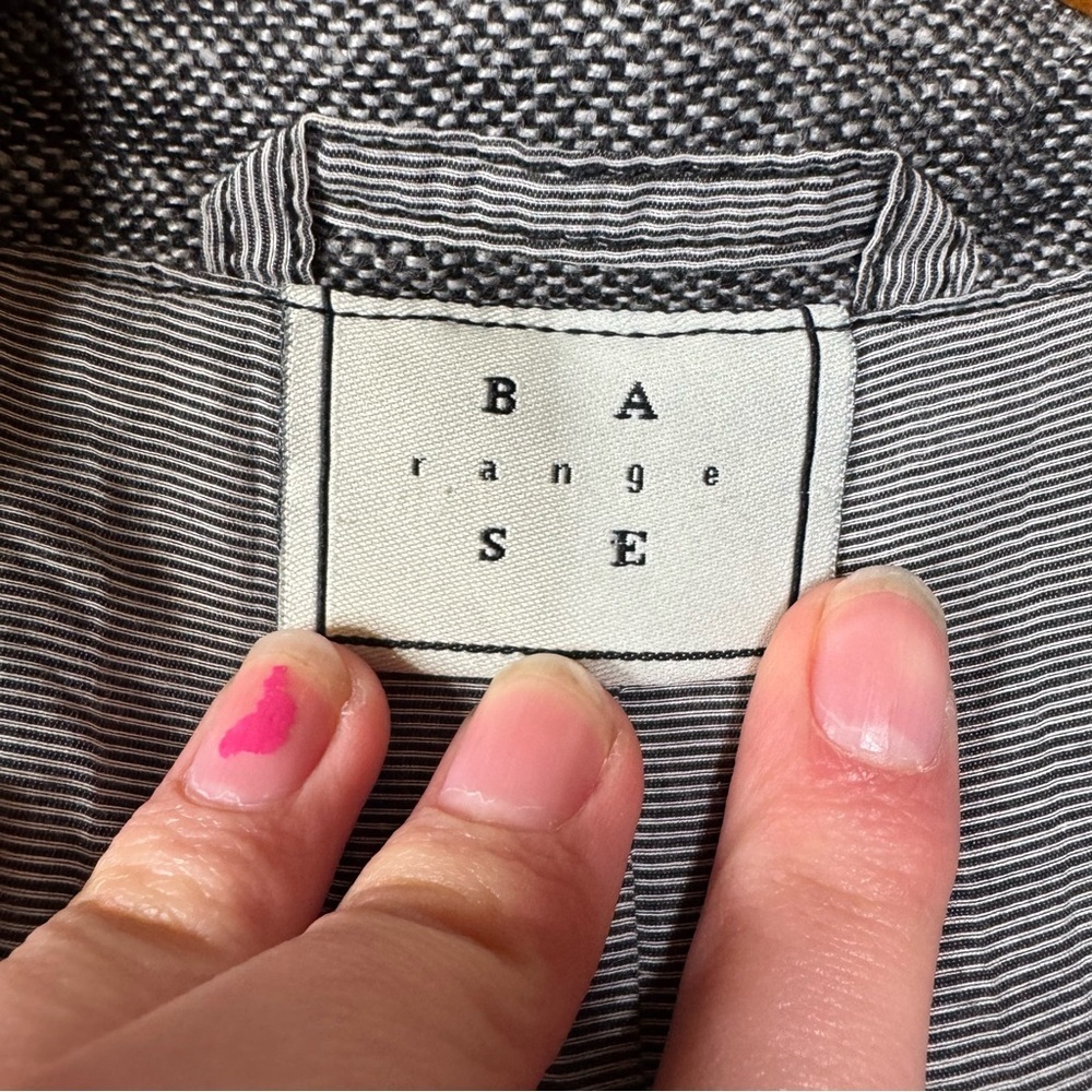 Base Range Lagenlook Sustainable Gray Wool Linen Blend Trench Coat Size Medium - Picture 5 of 7